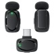 Бездротовий мікрофон ACEFAST R2 wireless lavalier microphones Type-C 2 мікрофона Black